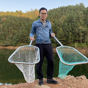 不锈钢抄网捞鱼网渔具网兜大物超硬超结实巨物海鲜养殖市场操网