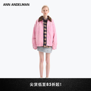 【明星同款】ANN ANDELMAN 牛仔夹克外套 毛毛领夹棉棉服外套