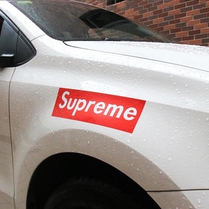 潮牌SUPREME车贴划痕遮挡车门汽车拉花创意英文贴纸防水个性文字