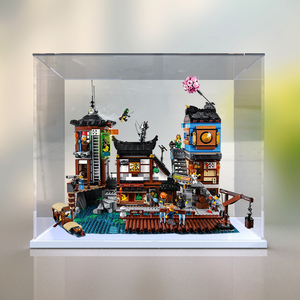 亚克力收纳盒乐高70657 幻影忍者城市码头LEGO积木玩具透明防尘盒