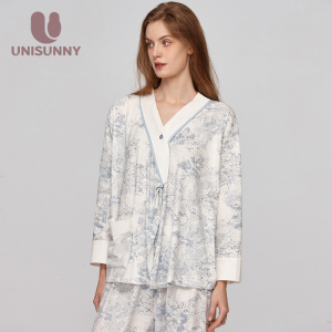 unisunny月子服夏季莫代尔孕妇睡衣纯棉产妇哺乳衣喂奶家居服春秋