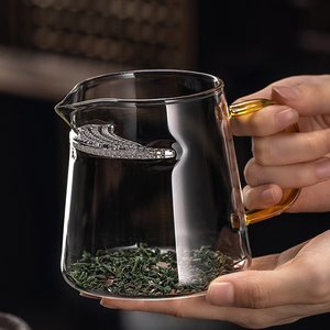 日本进口MUJI无印良品泡绿茶杯分茶壶器茶漏过滤一体公道杯茶具高