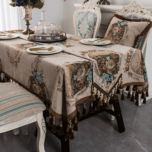 欧式餐桌布美式长方形桌布北欧椅子垫椅套椅垫套装家用防尘罩台布