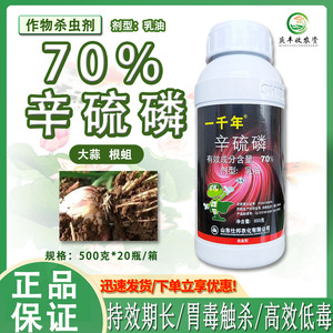 一千年70%辛硫磷乳油根蛆蒜蛆韭蛆蝼蛄蛴螬 地下虫专用杀虫剂农药