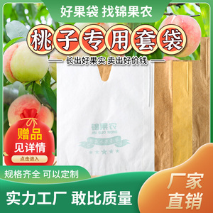 桃子套袋专用袋水蜜桃黄桃袋子冬桃蟠桃猕猴桃纸袋防鸟白色育果袋