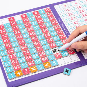 磁性百数板数学教具启蒙加减法数字神器幼儿园磁力1到100益智玩具