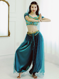 印度舞演出服西域沙漠异域风情舞蹈肚皮舞茉莉公主迪士尼cos服装
