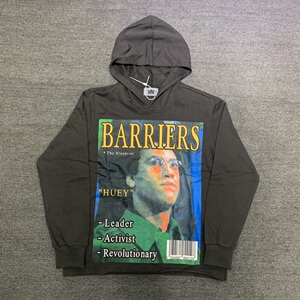 Young Thug明星同款Barriers Huey Newton hoodie 男女帽衫卫衣