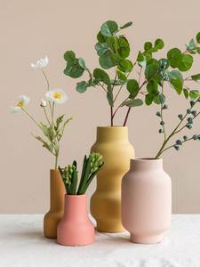 简约莫兰迪陶瓷花器摆件 创意艺术装饰花瓶北欧现代ins风格样板间