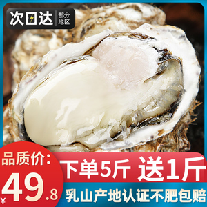 乳山生蚝鲜活1新鲜海蛎子带箱5斤特大海鲜牡蛎贝壳水产批发商用