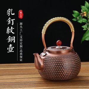 铜壶烧水壶加厚紫铜沏茶壶家用大容量纯铜手工功夫养生泡茶煮茶壶