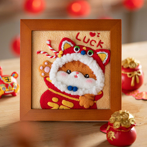 福袋猫挂件手工DIY自己做手工艺品摆件圣诞礼物送给长辈男女朋友