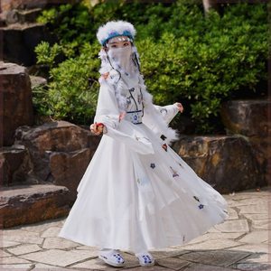 抖音同款香妃同款衣服儿童古装格格服超仙女童汉服2022新款长袖秋