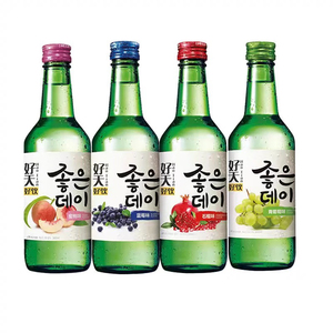 好天好饮360ML*4瓶装蓝莓葡萄味蜜桃味石榴味味烧酒韩国原装进口