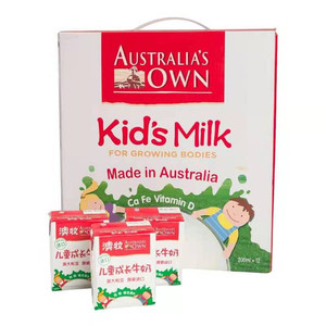 澳牧儿童成长牛奶澳大利亚原装进口200ml*12盒包邮学生儿童奶早餐
