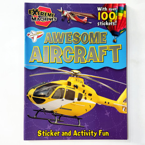 平装儿童英文益智贴纸活动游戏书 AWESOME AIRCRAFT 了不起的飞机