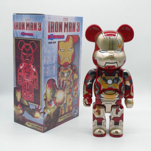 bearbrick400%暴力熊摆件钢铁侠美国队长积木熊模型手办公仔盲盒