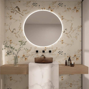 全瓷法式奶油风600×1200花片墙砖卫生间燕子花砖浴室洗手间瓷砖
