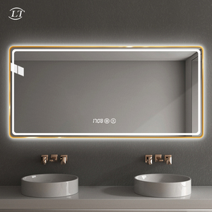 智能卫生间镜子带框挂墙式浴室镜触摸屏厕所led灯镜洗手间卫浴镜