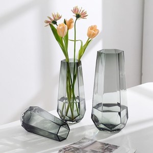 塑料花瓶插花防摔仿玻璃水养透明竹富贵竹专用亚克力硬质花盆简易