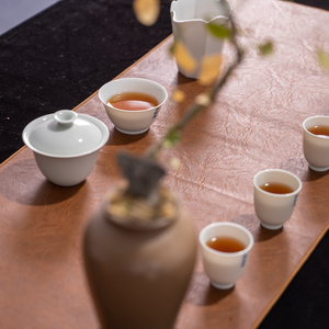 双板桥柴窑手工慢慢来系列白釉小客杯茶具景德镇陶瓷功夫茶具套组