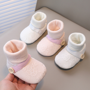 婴儿鞋春秋季女宝宝袜子鞋新生儿步前鞋软底防掉鞋01岁3-6-12个月