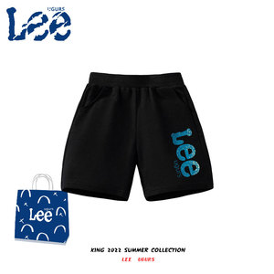 Lee ugurs男女童短裤外穿纯棉夏季薄款宽松五分运动裤子儿童夏装