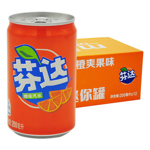可口可乐mini迷你罐200ml*12罐装含糖芬达汽水碳酸饮料整箱