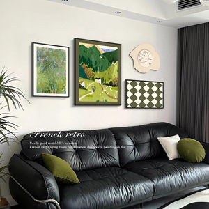 张小画 小清新ins客厅组合装饰画沙发背景墙挂画小众艺术床头壁画
