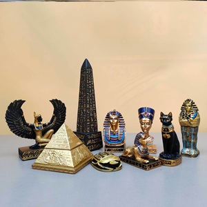 木乃伊手办金字塔装饰摆件埃及法老旅游纪念品文创棺材模型工艺品