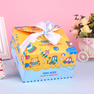 宝宝满月礼盒空盒子百天十岁生日伴手礼品包装盒六一儿童节喜糖盒