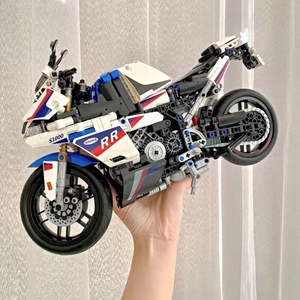 卫乐M1000R摩托车积木折叠单车益智拼装积木玩具男孩礼物适用乐高