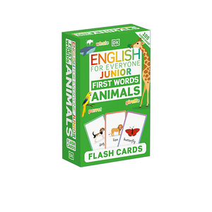 DK English for Everyone Junior First Words Animals Flash Cards 人人学英语 动物单词的卡片学习词汇2023年1月新品
