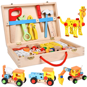 宝宝拆装卸工程车仿真修理工拧螺丝刀工具箱儿童玩具螺母组合套装