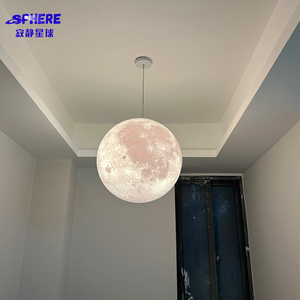 3D打印月球灯现代餐厅设计师阳台简约楼梯样板房民宿卧室客厅吊灯