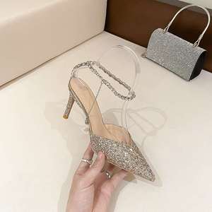 Z-46 Spring JC Fashion High Heels Rhinestone Flash Elegant B