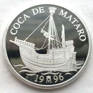 【叁】西班牙1996马塔罗号航船精制银币克劳斯珍稀币