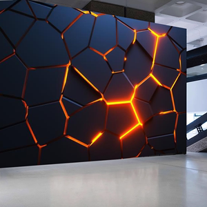 3D立体科技感墙纸几何健身房背景墙装饰壁画网吧电竞房间ktv壁纸