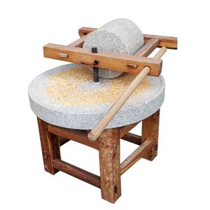 石磨老式打d豆腐机家用小型磨玉米碾盘复古手推压粮食磨盘手工传
