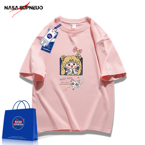NASA SUPNEUO美少女战士短袖女t恤2024年新款夏季小众设计感衣服