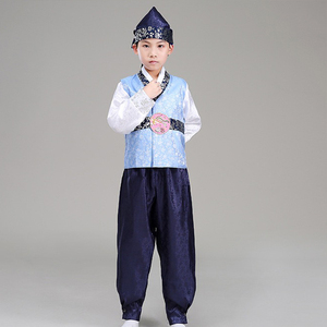 六一儿童民族服装朝鲜族男童演出服学生活动少数民族古装韩服成人