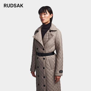 RUDSAK DAISY女士长款棉服冬季新款薄绒风衣加购外套时尚百搭高级