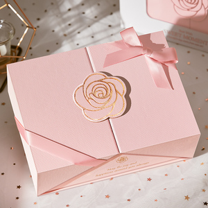 粉色生日伴手礼盒空盒子惊喜口红礼物盒香水礼品盒包装盒高级女