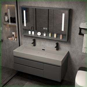 现代简约纳米岩石大盆浴室柜组合卫生间洗漱台洗脸池洗脸盆柜组合