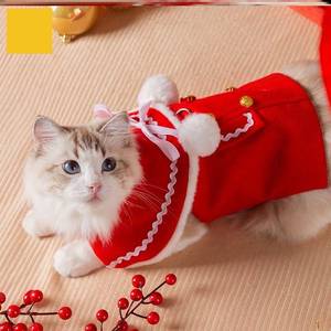 宠物小猫衣服冬季保暖可爱仙女公主风无袖带牵引绳猫咪专用冬天穿