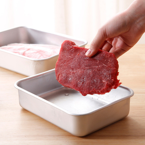 日本进口谷口金属冰箱铝制冷冻盒急冻牛排肉类海鲜保鲜冻肉盒速冻