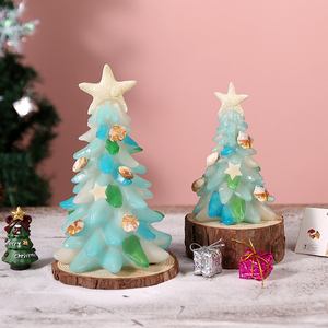 北欧圣诞树树脂摆件创意桌面高级感装饰品拍照道具送礼好物小摆设