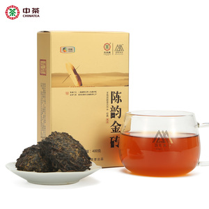 中茶 湖南安化黑茶 百年木仓 陈韵金砖 手筑茯砖 400g