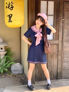 【现货已再贩】黑崎小姐原创jk制服水手服收腰樱和女高夏款套装
