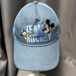 迪士尼儿童帽子米奇米老鼠弯檐鸭舌帽棒球帽夏季网眼帽头围52cm